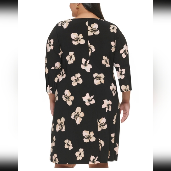 Tommy Hilfiger Plus Size Floral Jersey Dress 18 W - Picture 3 of 6